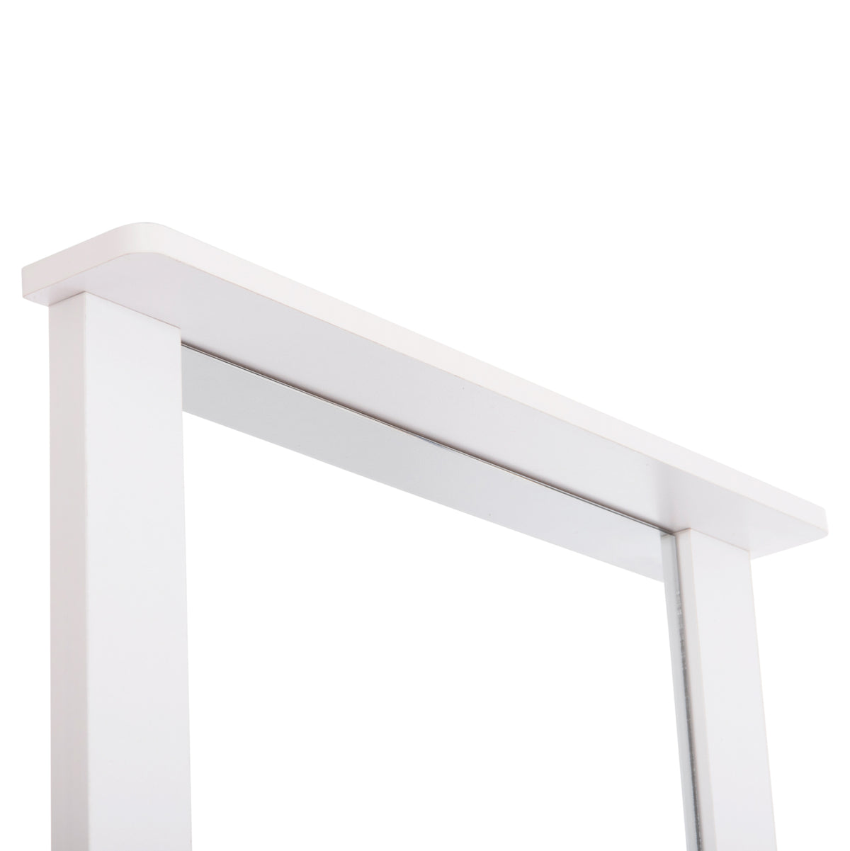 Dressing Table With Mirror & Stool Crystel Hm9938.01 Melamine In White 74x39x155hcm.