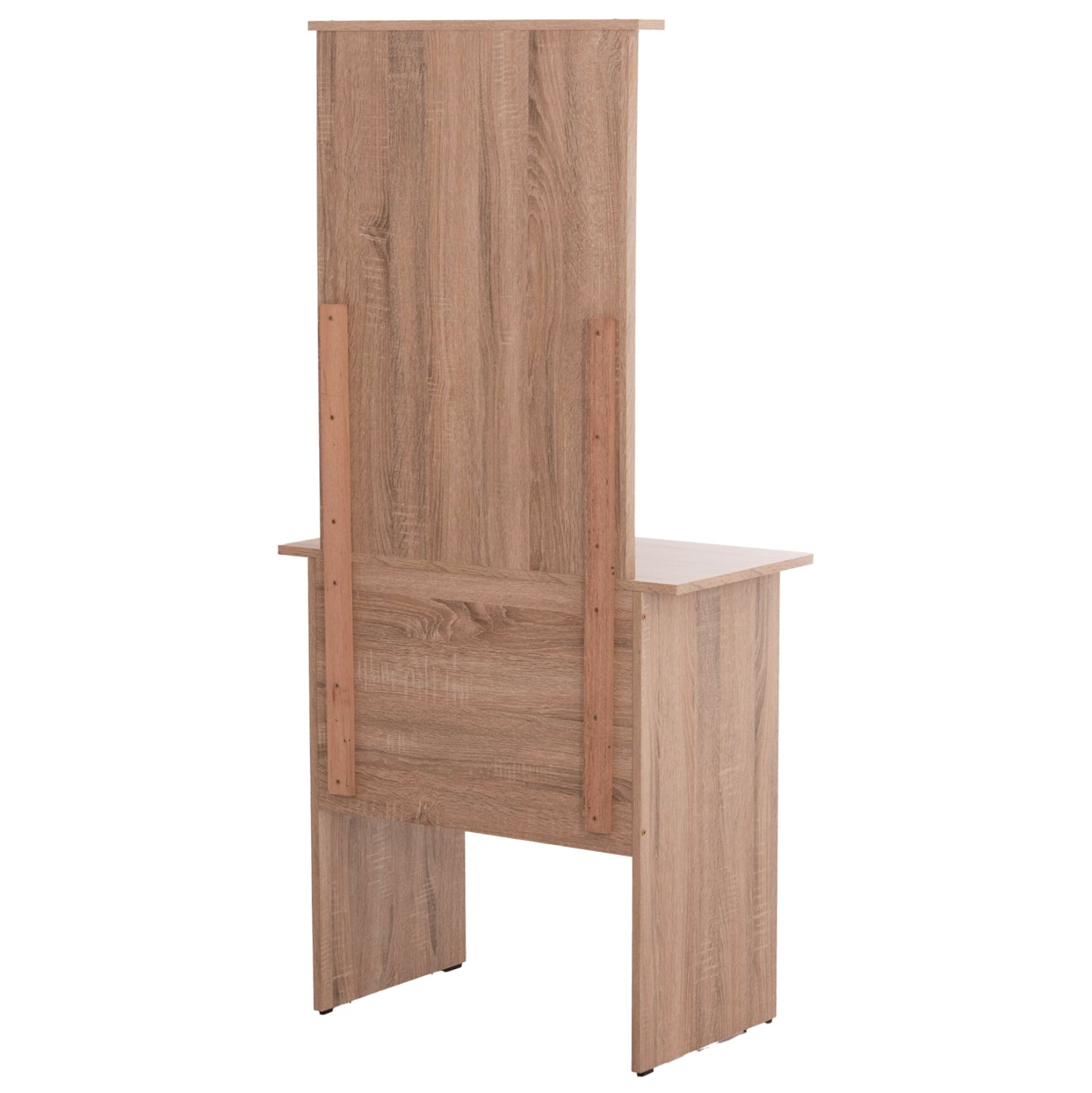 Dressing Table With Mirror & Stool Crystel Hm9938.11 Melamine In Sonama Oak 74x39x155hcm.