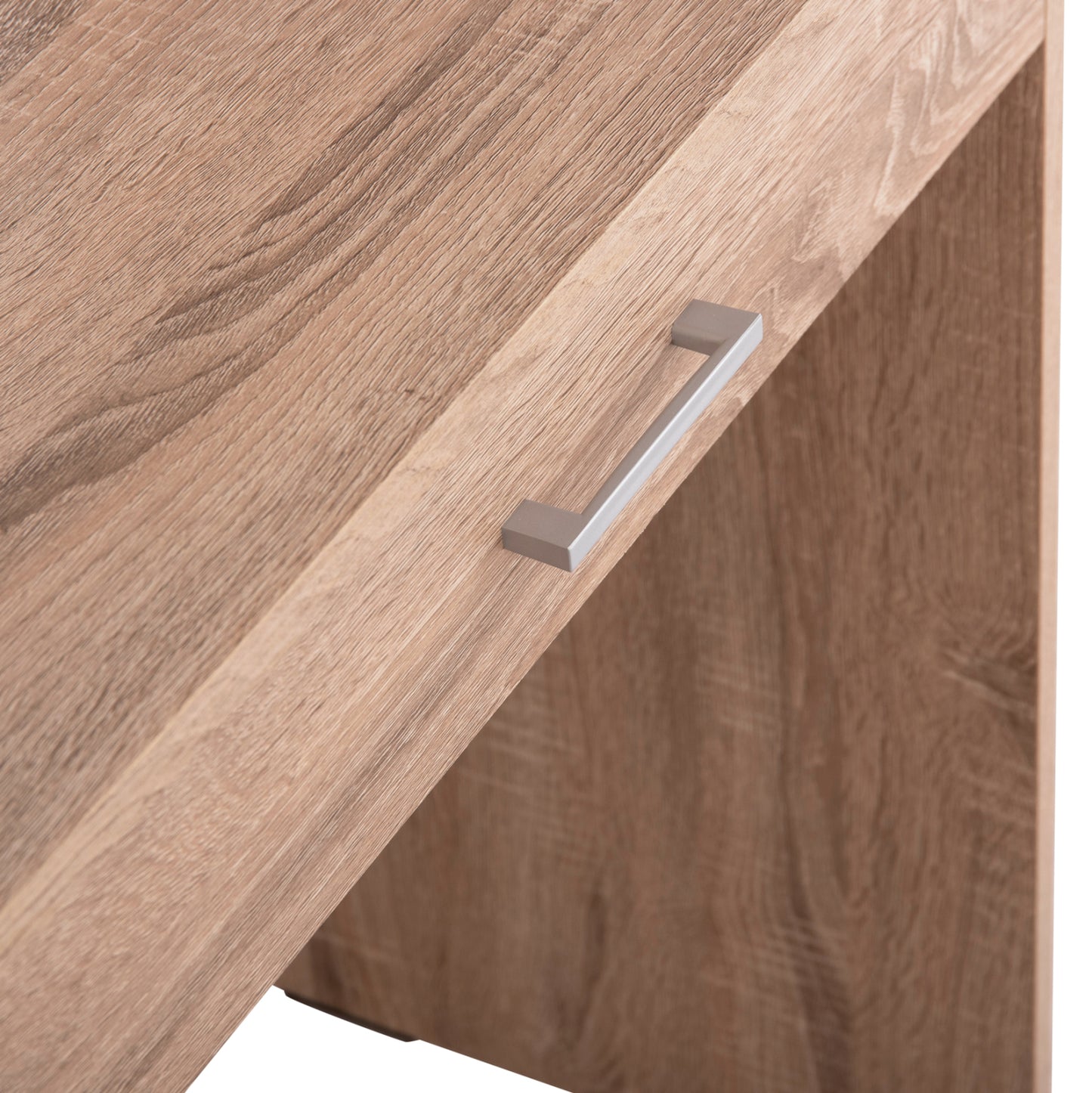 Dressing Table With Mirror & Stool Crystel Hm9938.11 Melamine In Sonama Oak 74x39x155hcm.
