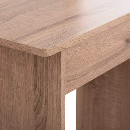 Dressing Table With Mirror & Stool Crystel Hm9938.11 Melamine In Sonama Oak 74x39x155hcm.