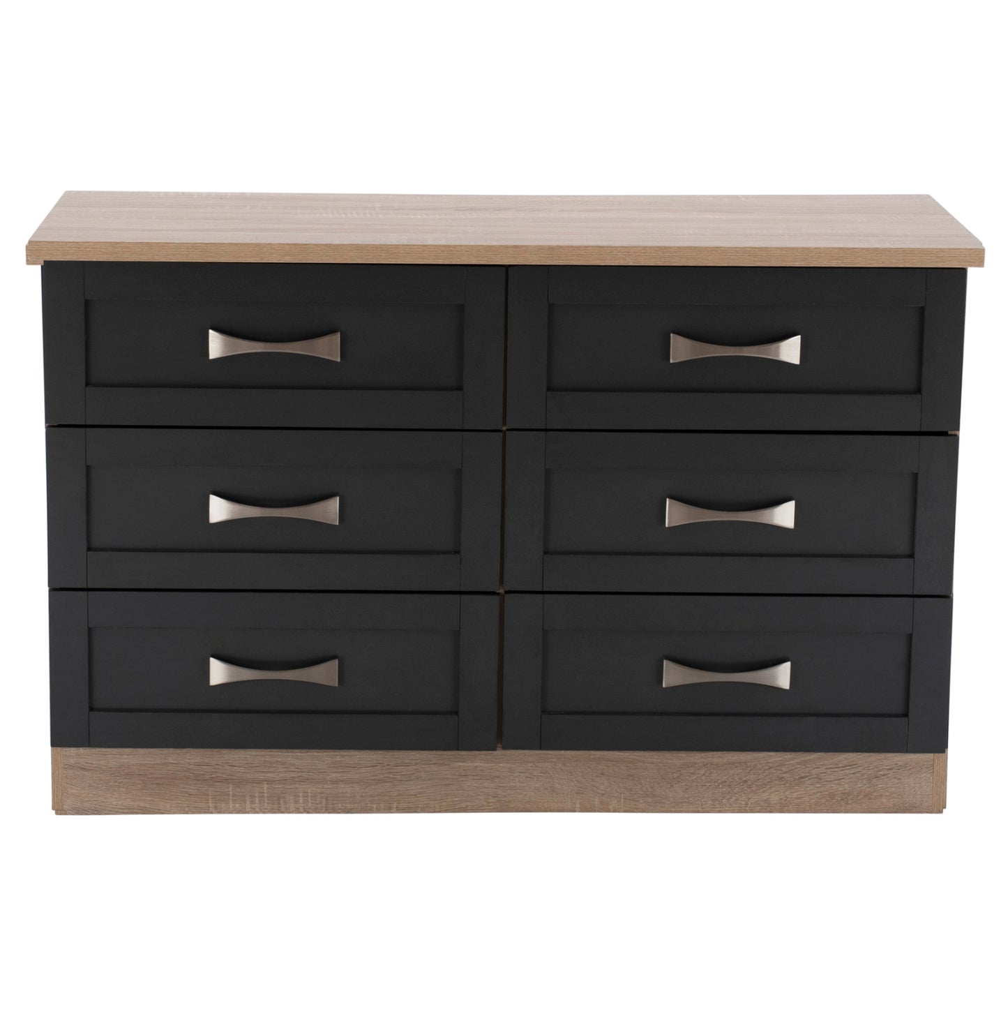 Bedroom Dresser -drawer Hm317.04 With 6 Drawers Sonama-grey 120x40x76cm
