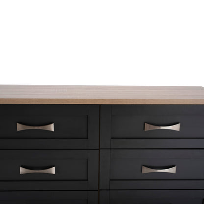 Bedroom Dresser -drawer Hm317.04 With 6 Drawers Sonama-grey 120x40x76cm