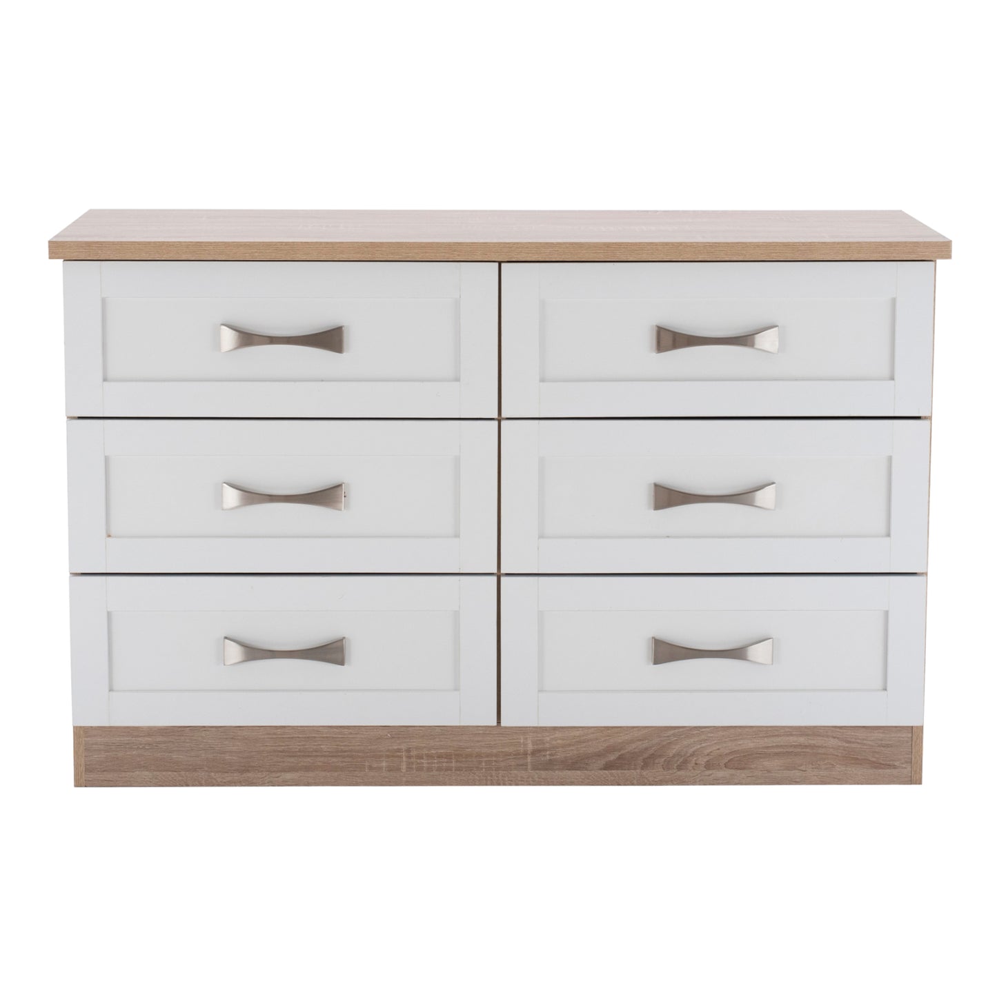Bedroom Dresser -drawer Hm317.06 With 6 Drawers Sonama-white 120x40x76cm