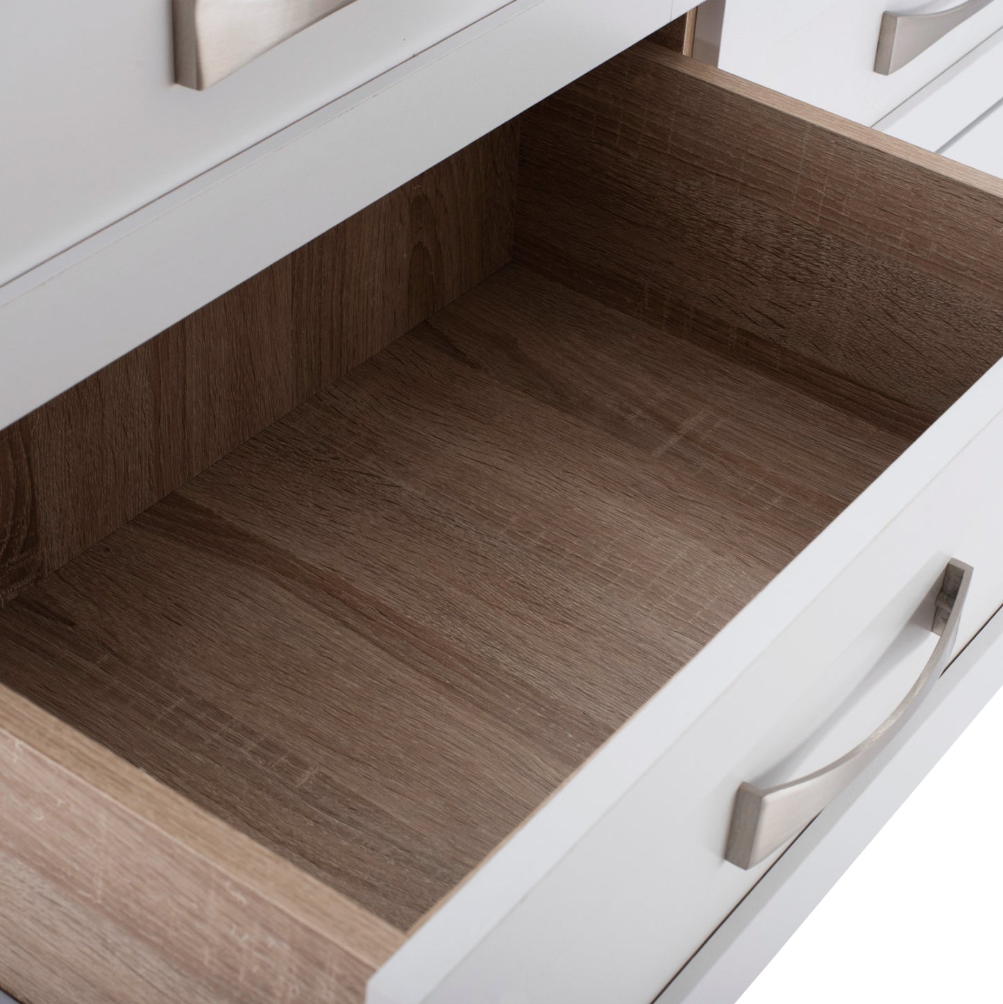 Bedroom Dresser -drawer Hm317.06 With 6 Drawers Sonama-white 120x40x76cm