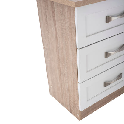 Bedroom Dresser -drawer Hm317.06 With 6 Drawers Sonama-white 120x40x76cm