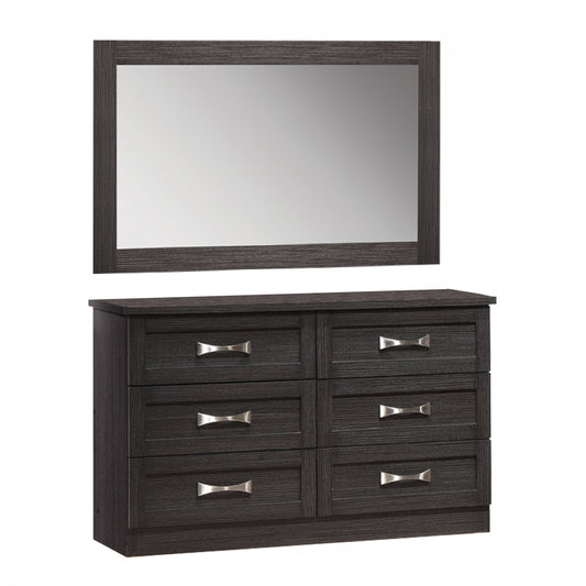 Bedroom Toilet -drawer With Mirror Zebrano Hm10172.01 120x40x76 Cm.