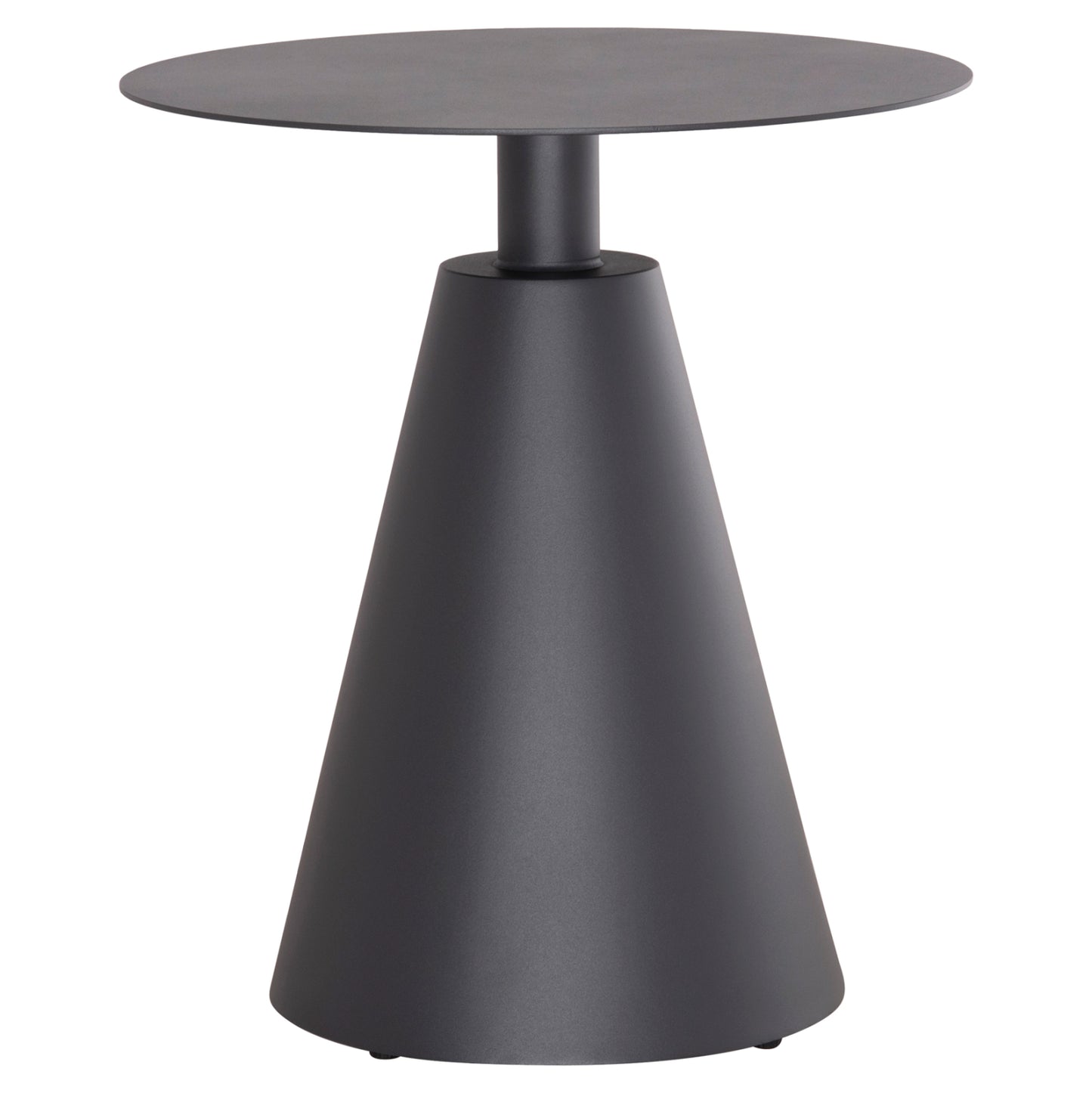 Outdoor Round Side Table Sera Hm6270.01 Aluminum In Grey Φ50x56hcm.