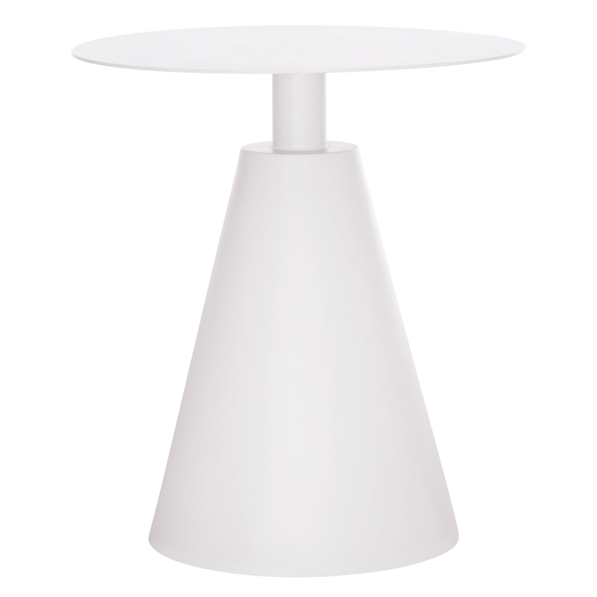 Outdoor Round Side Table Sera Hm6270.02 Aluminum In White Φ50x56hcm.