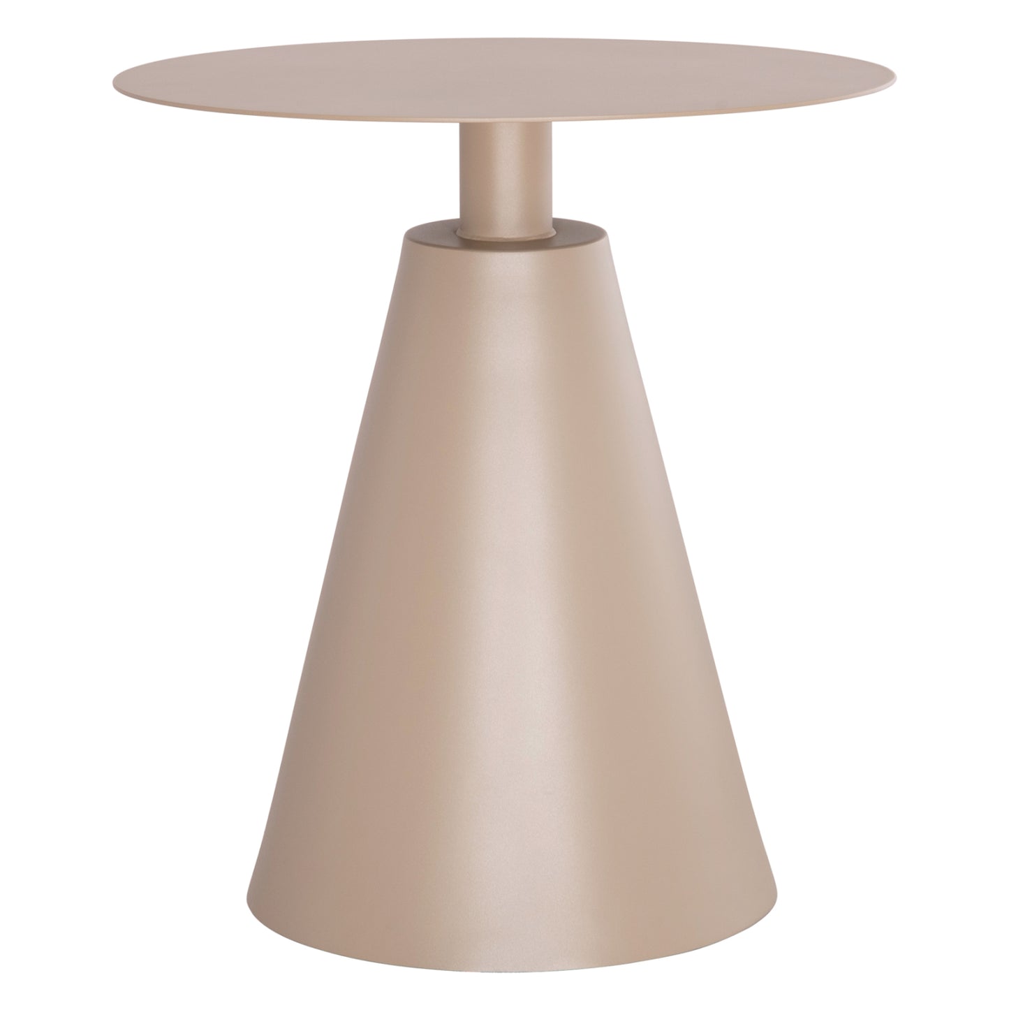 Outdoor Round Side Table Sera Hm6270.03 Aluminum In Cappuccino Color Φ50x56hcm.
