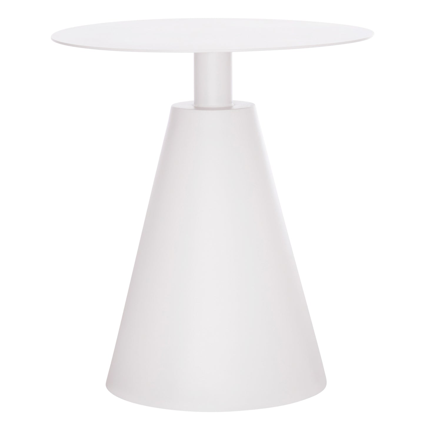 Outdoor Round Side Table Sera Hm6270.02 Aluminum In White Φ50x56hcm.