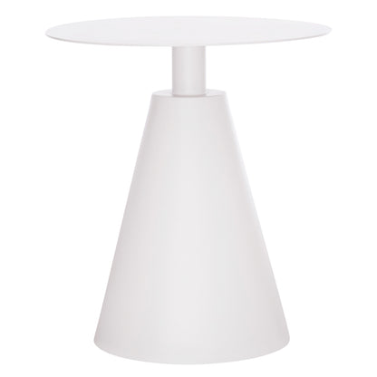 Outdoor Round Side Table Sera Hm6270.02 Aluminum In White Φ50x56hcm.