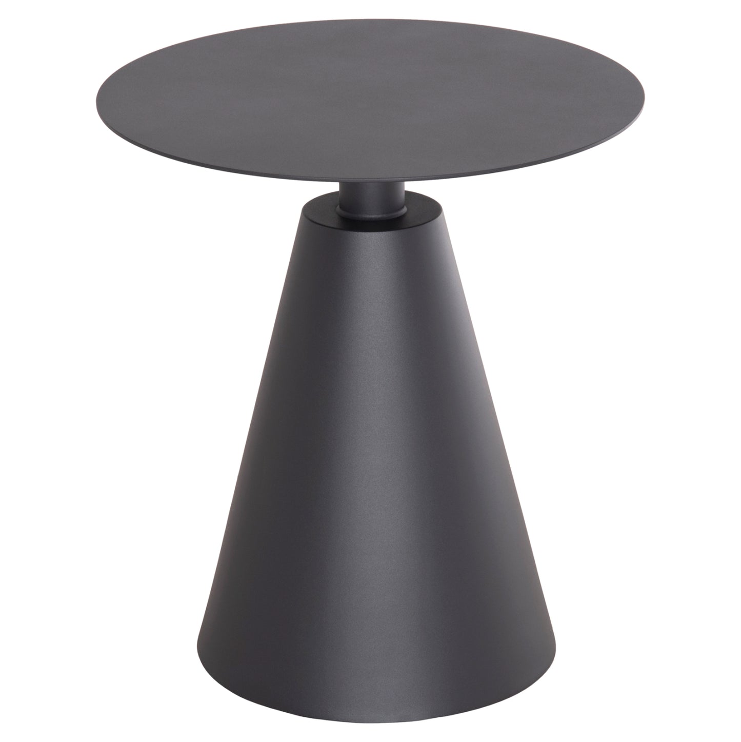 Outdoor Round Side Table Sera Hm6270.01 Aluminum In Grey Φ50x56hcm.