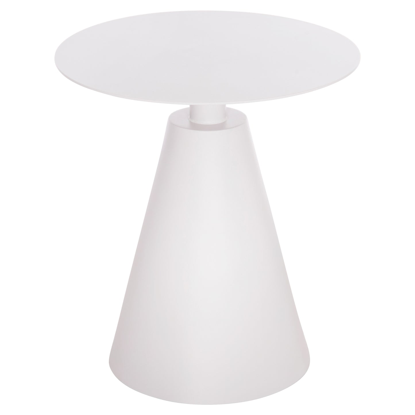 Outdoor Round Side Table Sera Hm6270.02 Aluminum In White Φ50x56hcm.