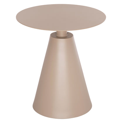 Outdoor Round Side Table Sera Hm6270.03 Aluminum In Cappuccino Color Φ50x56hcm.