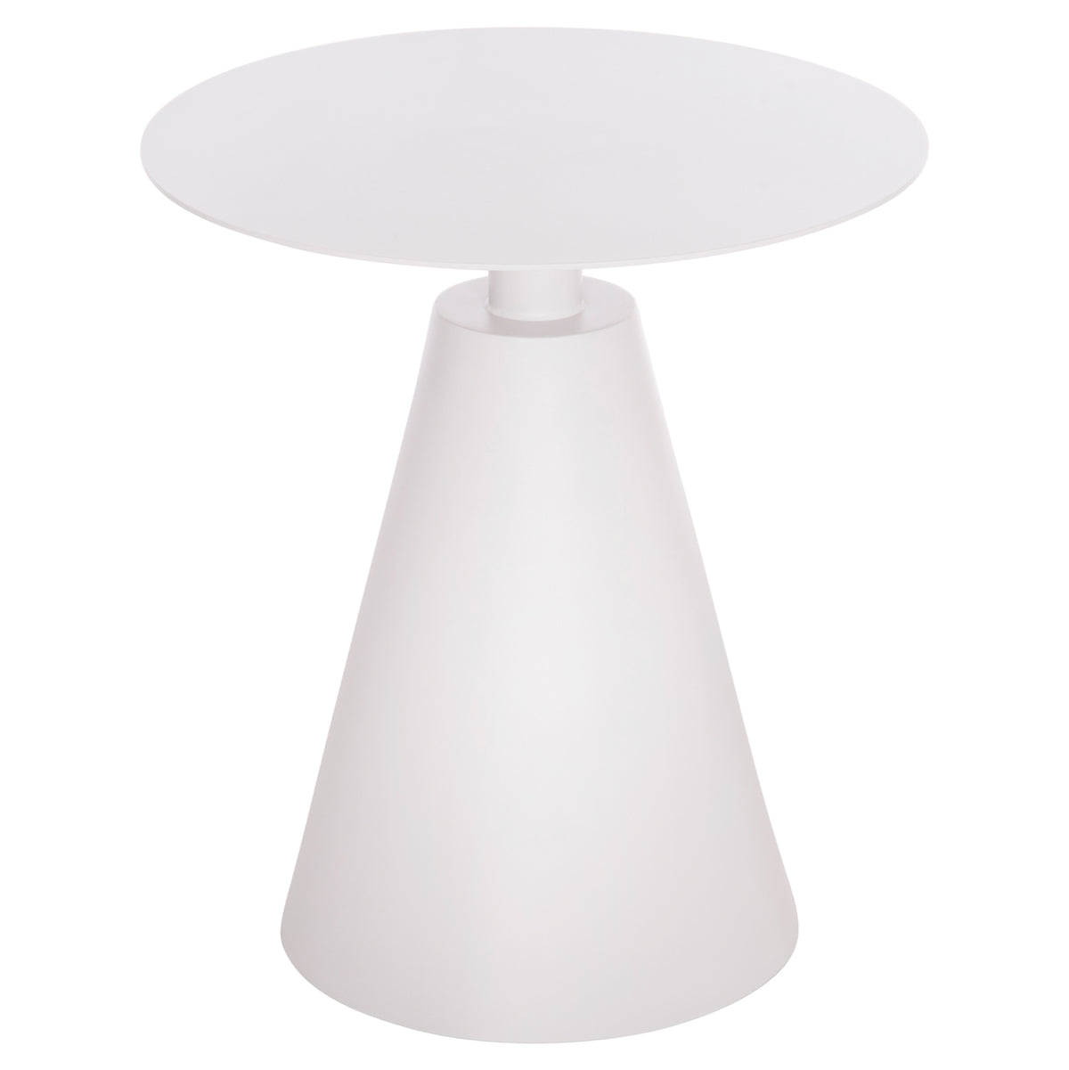 Outdoor Round Side Table Sera Hm6270.02 Aluminum In White Φ50x56hcm.