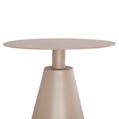 Outdoor Round Side Table Sera Hm6270.03 Aluminum In Cappuccino Color Φ50x56hcm.