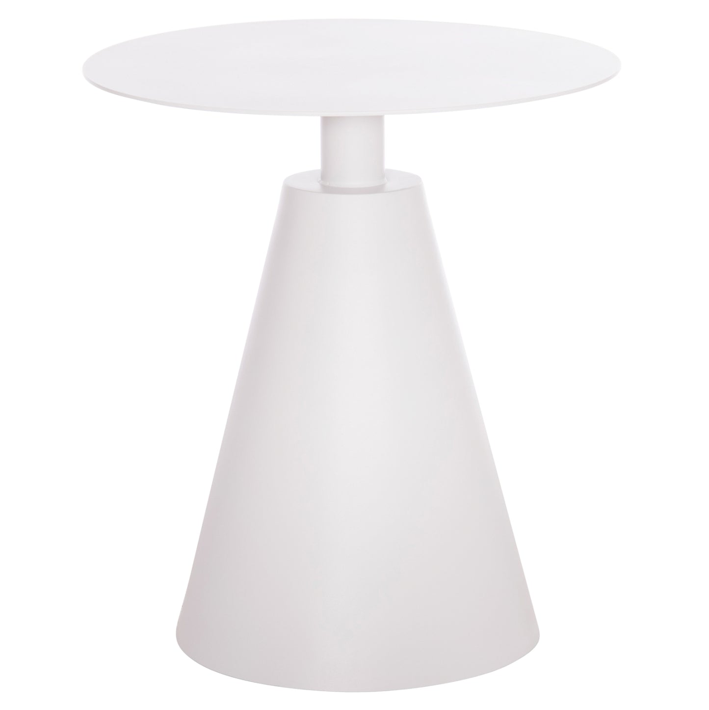 Outdoor Round Side Table Sera Hm6270.02 Aluminum In White Φ50x56hcm.