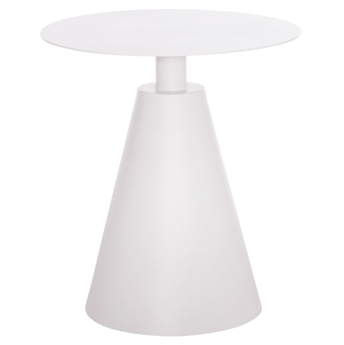 Outdoor Round Side Table Sera Hm6270.02 Aluminum In White Φ50x56hcm.