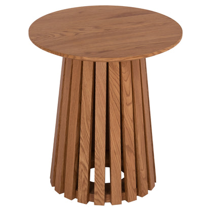 Side Table Talbert Hm18025 Mdf In Natural Wood Color Φ45x50,5hcm.