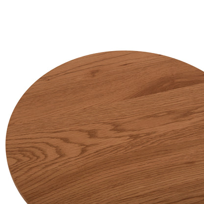 Side Table Talbert Hm18025 Mdf In Natural Wood Color Φ45x50,5hcm.