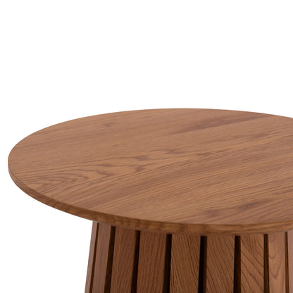 Side Table Talbert Hm18025 Mdf In Natural Wood Color Φ45x50,5hcm.