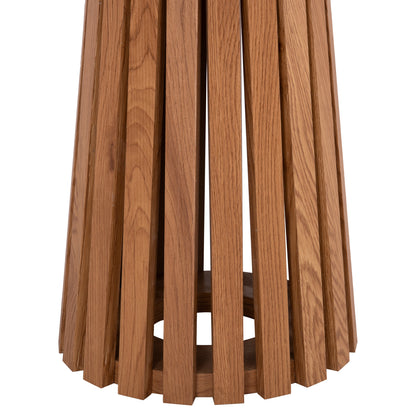 Side Table Talbert Hm18025 Mdf In Natural Wood Color Φ45x50,5hcm.
