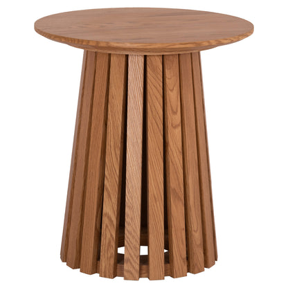 Side Table Talbert Hm18025 Mdf In Natural Wood Color Φ45x50,5hcm.