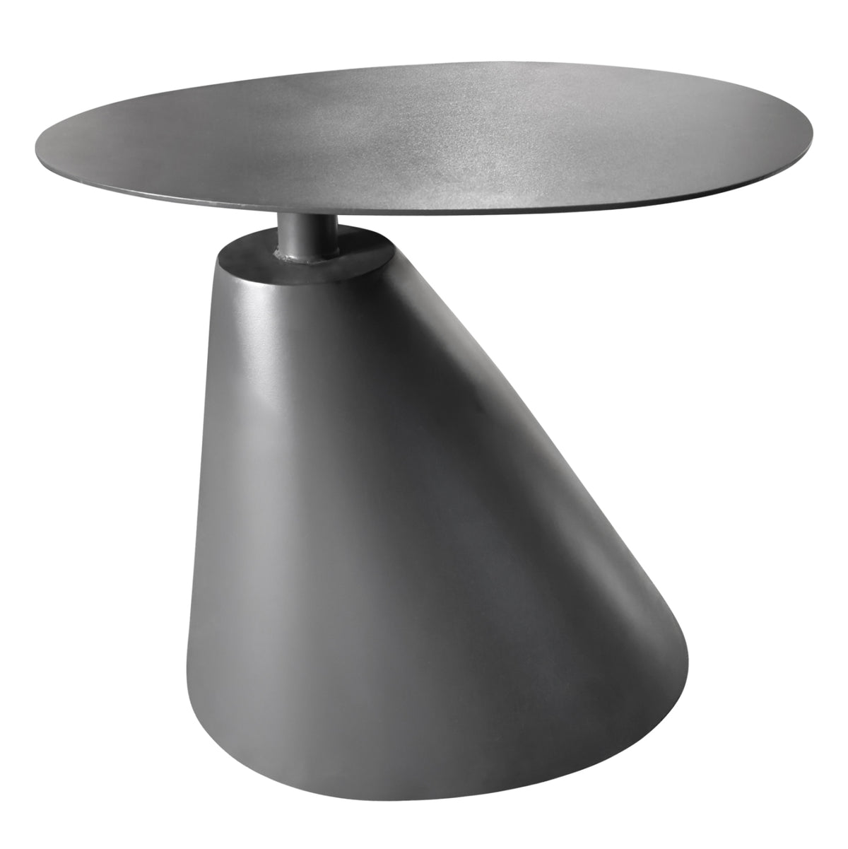 Outdoor Side Table Ermey Hm6643.01 Aluminum In Charcoal 60x48x55hcm.