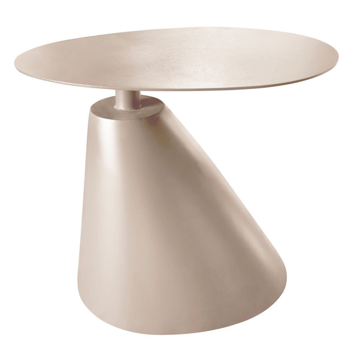 Outdoor Side Table Ermey Hm6643.04 Aluminum In Champagne 60x48x55hcm.