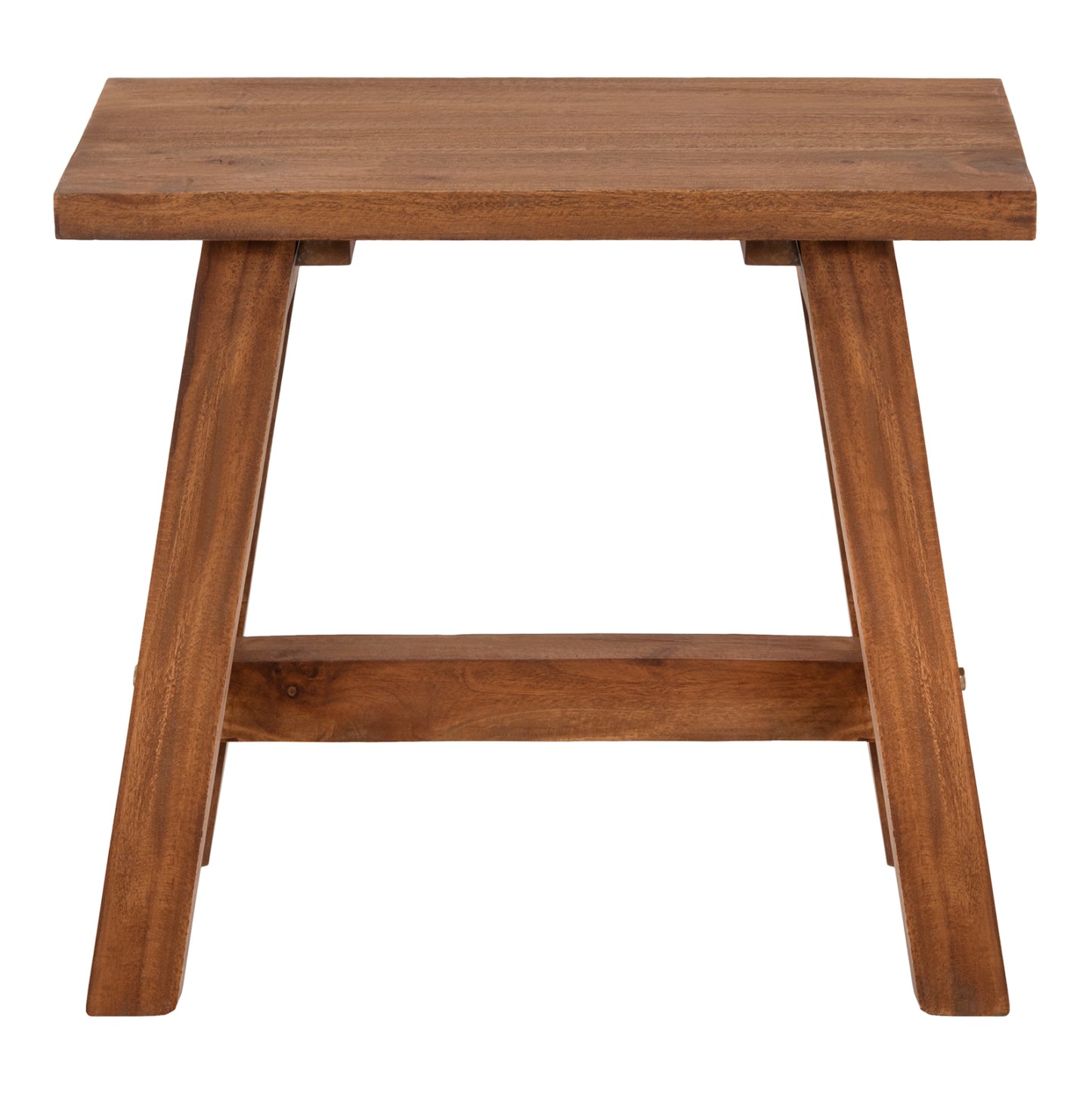 Side Table/stool Ranch Hm7902 Mahogany Wood In Natural Color 49,5x24,5x45,5hcm.