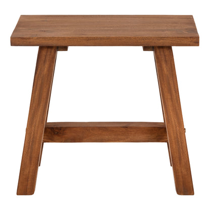 Side Table/stool Ranch Hm7902 Mahogany Wood In Natural Color 49,5x24,5x45,5hcm.