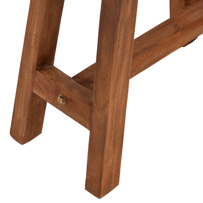 Side Table/stool Ranch Hm7902 Mahogany Wood In Natural Color 49,5x24,5x45,5hcm.