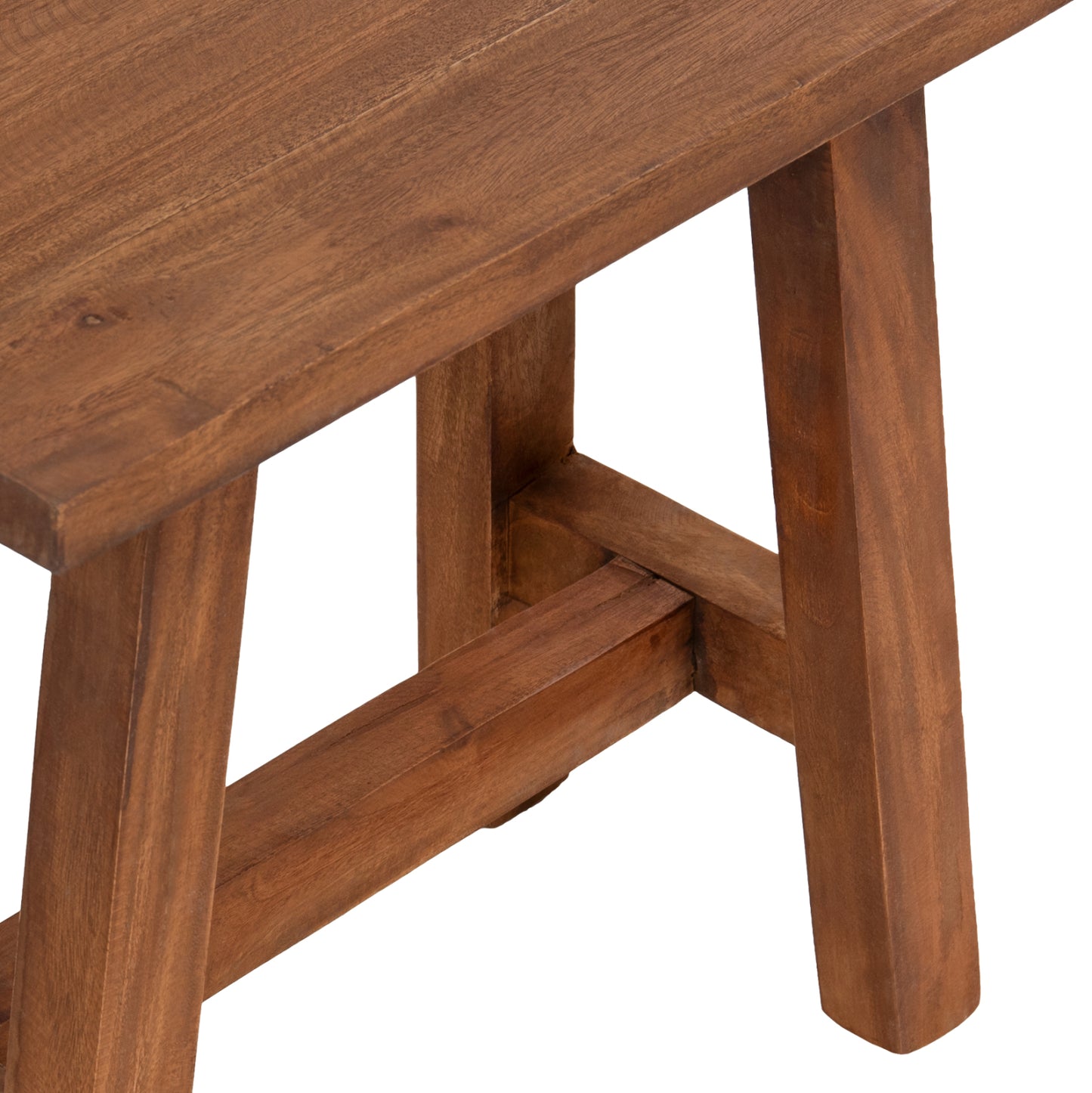 Side Table/stool Ranch Hm7902 Mahogany Wood In Natural Color 49,5x24,5x45,5hcm.