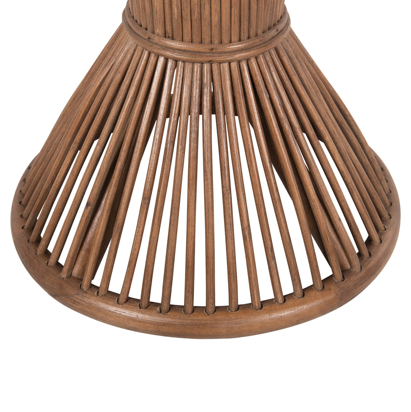 Side Table Round Circe Hm9869 Natural Rattan In Brown Color Φ40x45,5hcm.