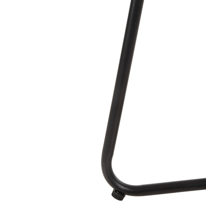 Coffee Table Gerry Hm5717.11 P.e.rattan In Beige-black Metal Frame 50x50x47,5hcm.