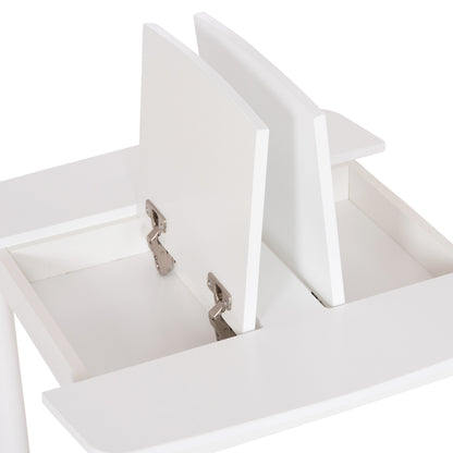 Kids' Table With Storage Space Ricki Hm18339.03 Mdf & Birch Wood In White 65x65x47hcm.