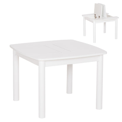 Kids' Table With Storage Space Ricki Hm18339.03 Mdf & Birch Wood In White 65x65x47hcm.