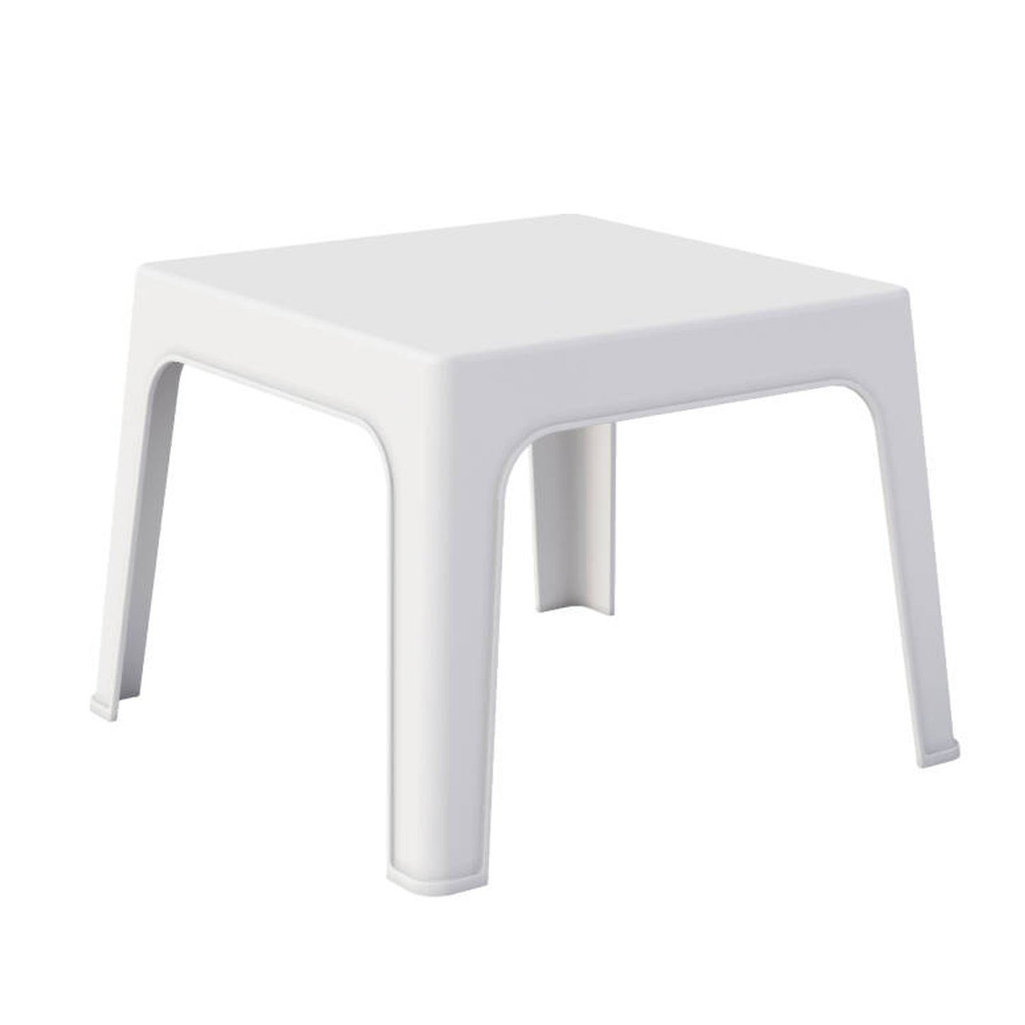 Square Coffee Table Sleek Hm6371.01 Polypropylene In White 56x56x40hcm.