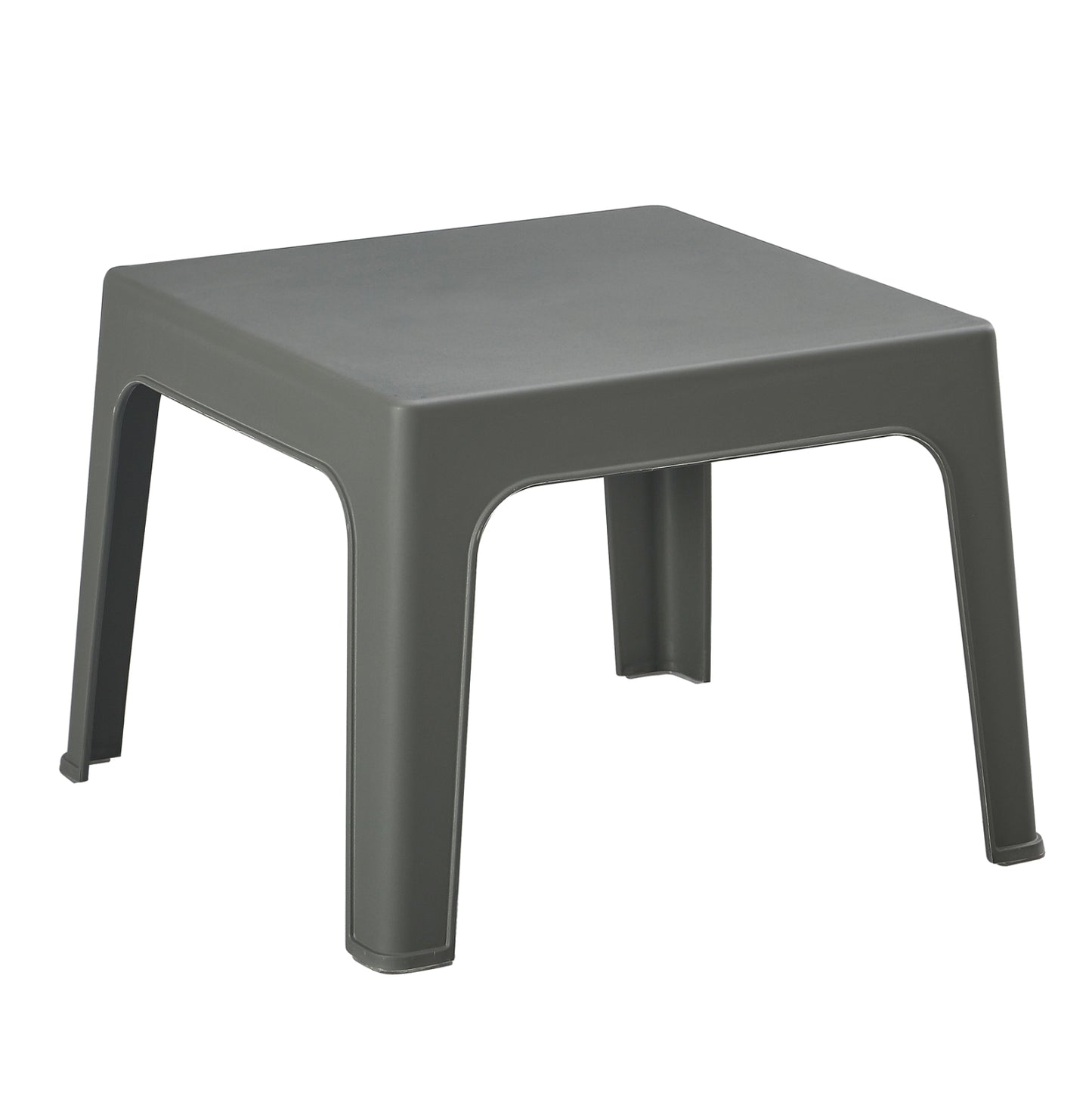Square Coffee Table Sleek Hm6371.05 Polypropylene In Dark Olive 56x56x40hcm.
