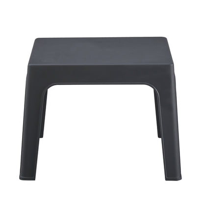 Square Coffee Table Sleek Hm6371.10 Polypropylene In Dark Grey 56x56x40hcm.