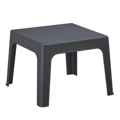 Square Coffee Table Sleek Hm6371.10 Polypropylene In Dark Grey 56x56x40hcm.