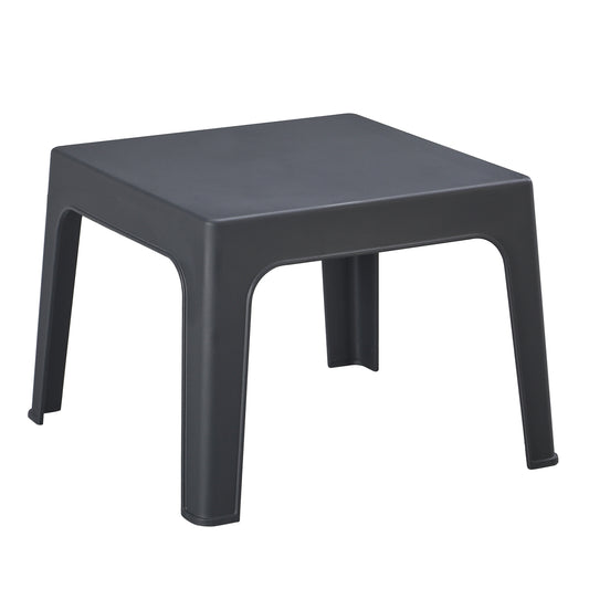 Square Coffee Table Sleek Hm6371.10 Polypropylene In Dark Grey 56x56x40hcm.
