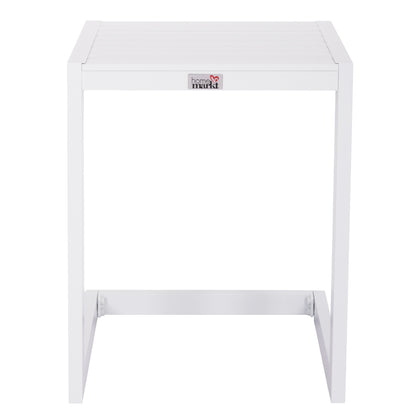Sunlounger Side Table Belling Hm6274.01 Aluminum In White 42x43x53hcm.