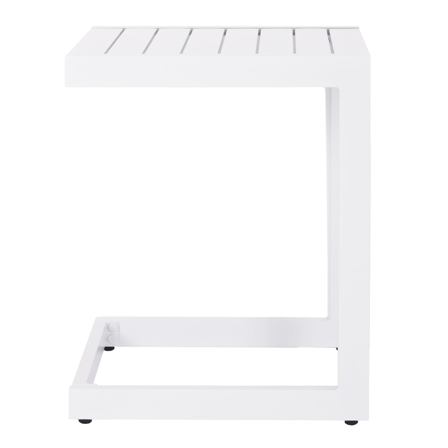 Sunlounger Side Table Belling Hm6274.01 Aluminum In White 42x43x53hcm.