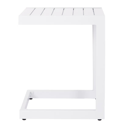 Sunlounger Side Table Belling Hm6274.01 Aluminum In White 42x43x53hcm.