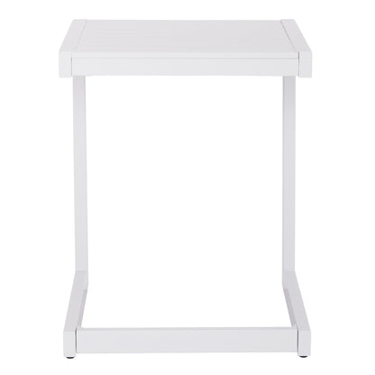 Sunlounger Side Table Belling Hm6274.01 Aluminum In White 42x43x53hcm.
