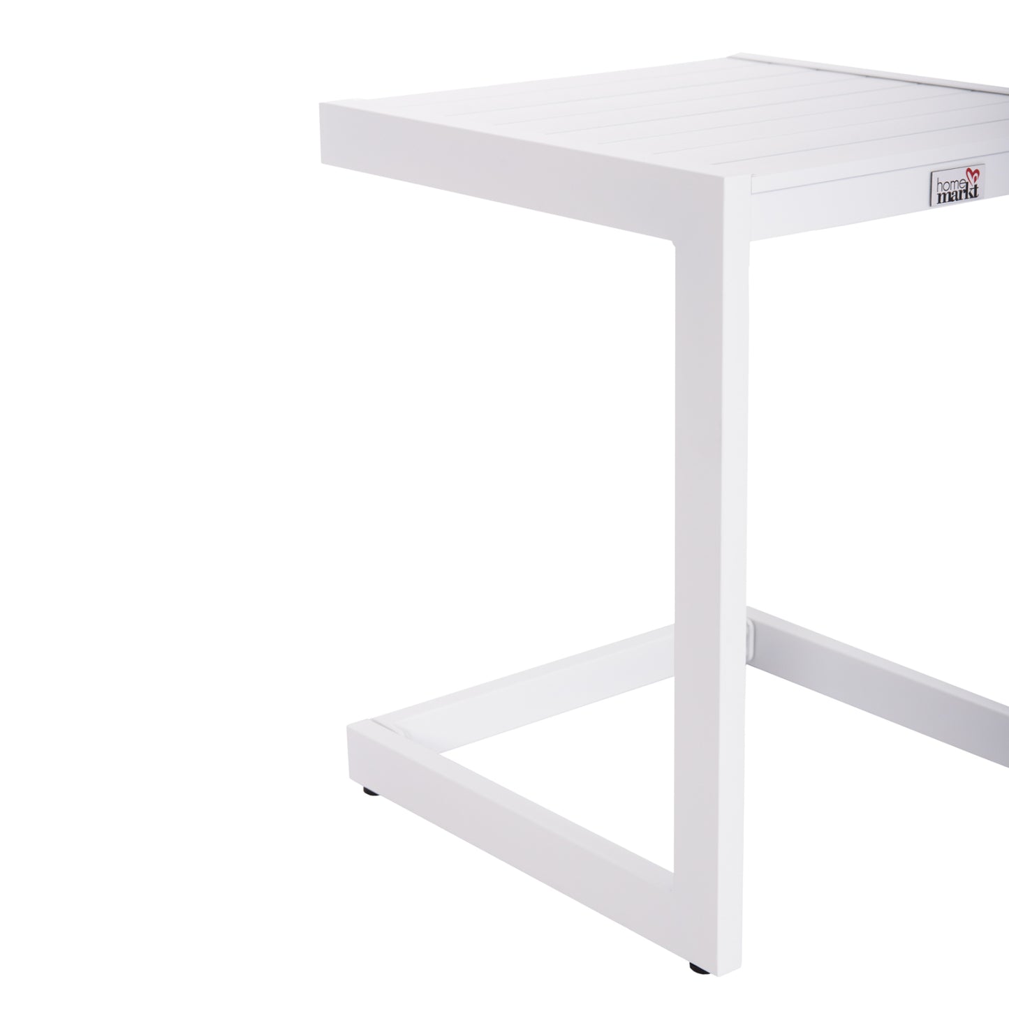 Sunlounger Side Table Belling Hm6274.01 Aluminum In White 42x43x53hcm.