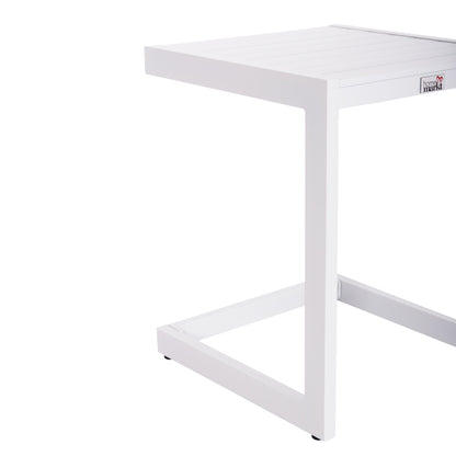 Sunlounger Side Table Belling Hm6274.01 Aluminum In White 42x43x53hcm.