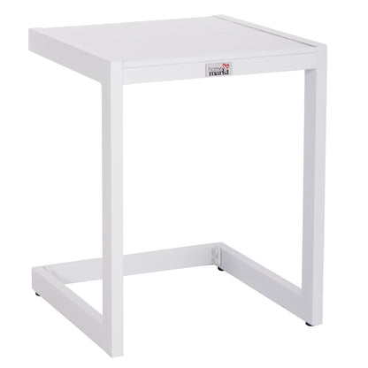 Sunlounger Side Table Belling Hm6274.01 Aluminum In White 42x43x53hcm.