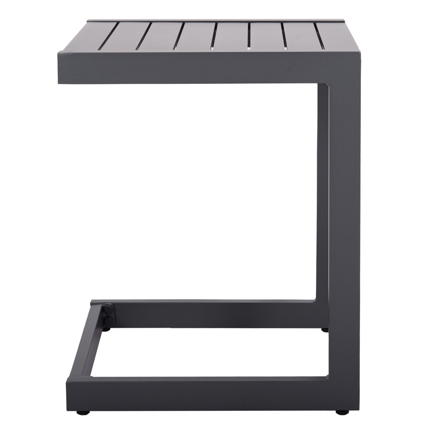 Sunlounger Side Table Belling Hm6274.03 Aluminum In Dark Grey 42x43x53hcm.